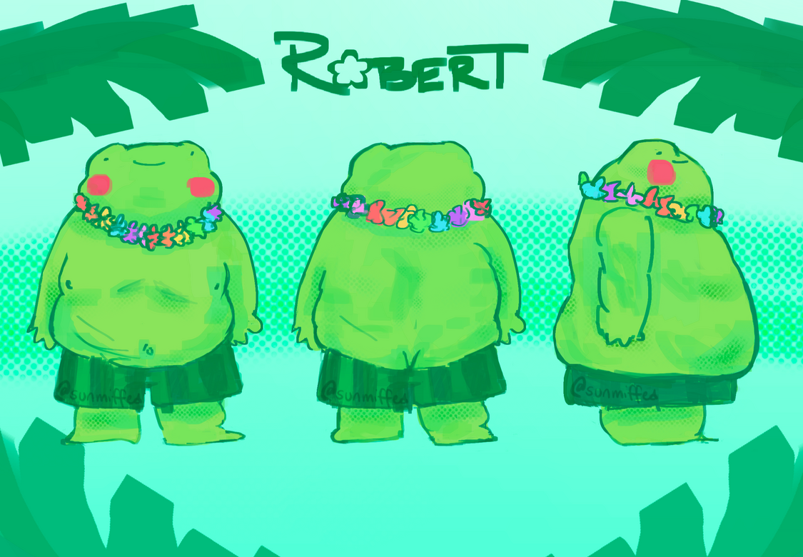 'Robert Goes on Holiday!!!' Illustration project. Character sheet