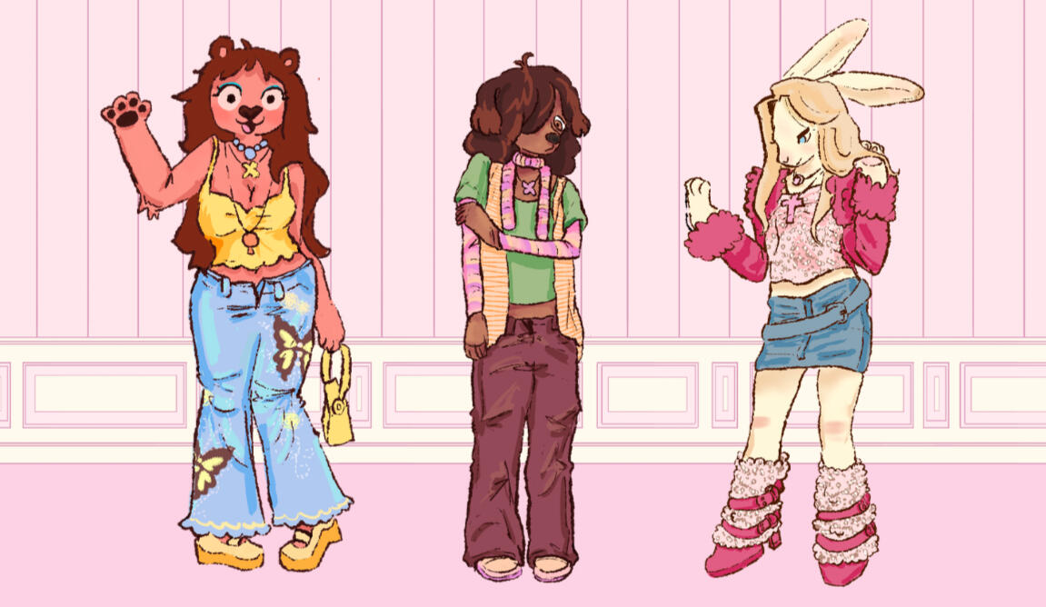 Character lineup for 'My Detective Story' for the 2026 Girly Game Jam