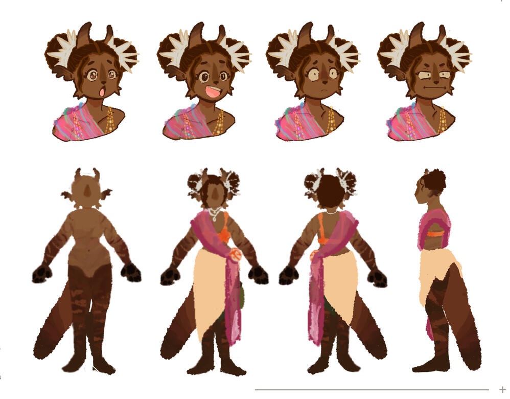 Main Character design for personal project, 'Project: MOSAIC'