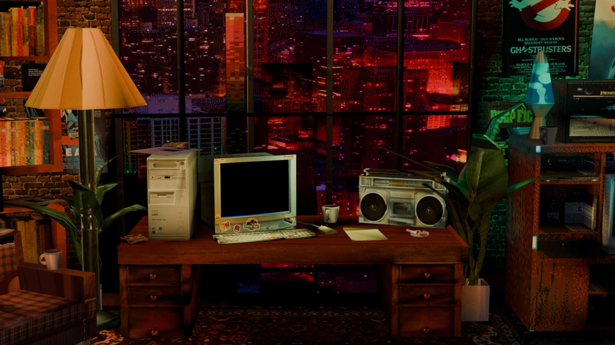 3D scene for Retro Blogging Simulator made for a game jam.