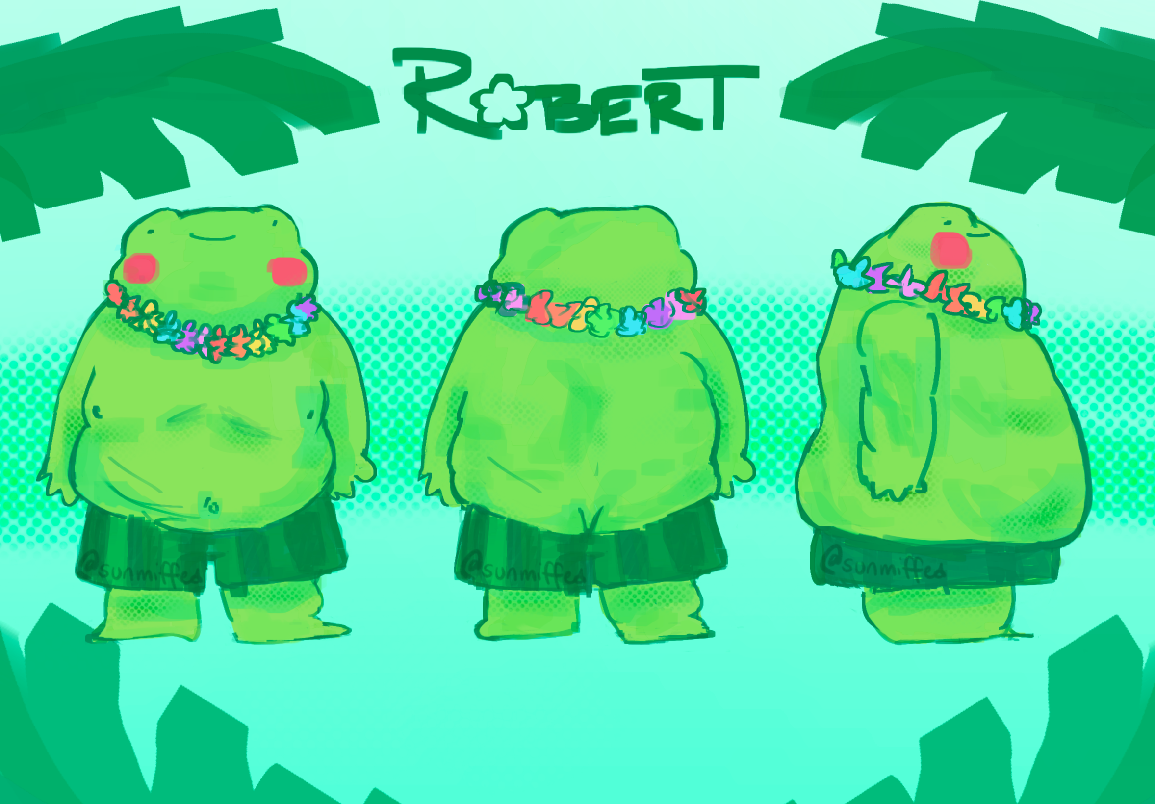 Character design & turn around for "Robert Goes on Holiday!!!!". See more under the projects tab.