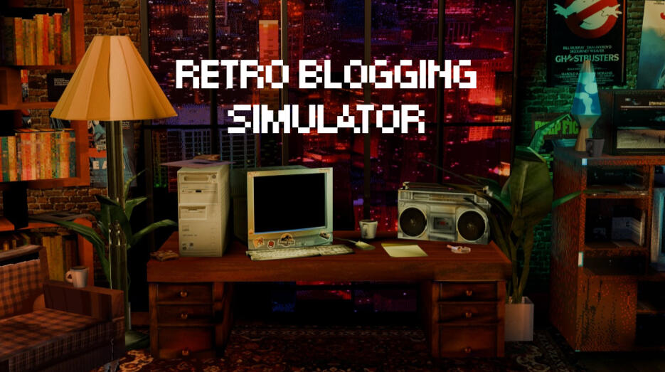 Retro Blogging Simulator - a 48 hour game jam project. All art and assets by me, done in blender