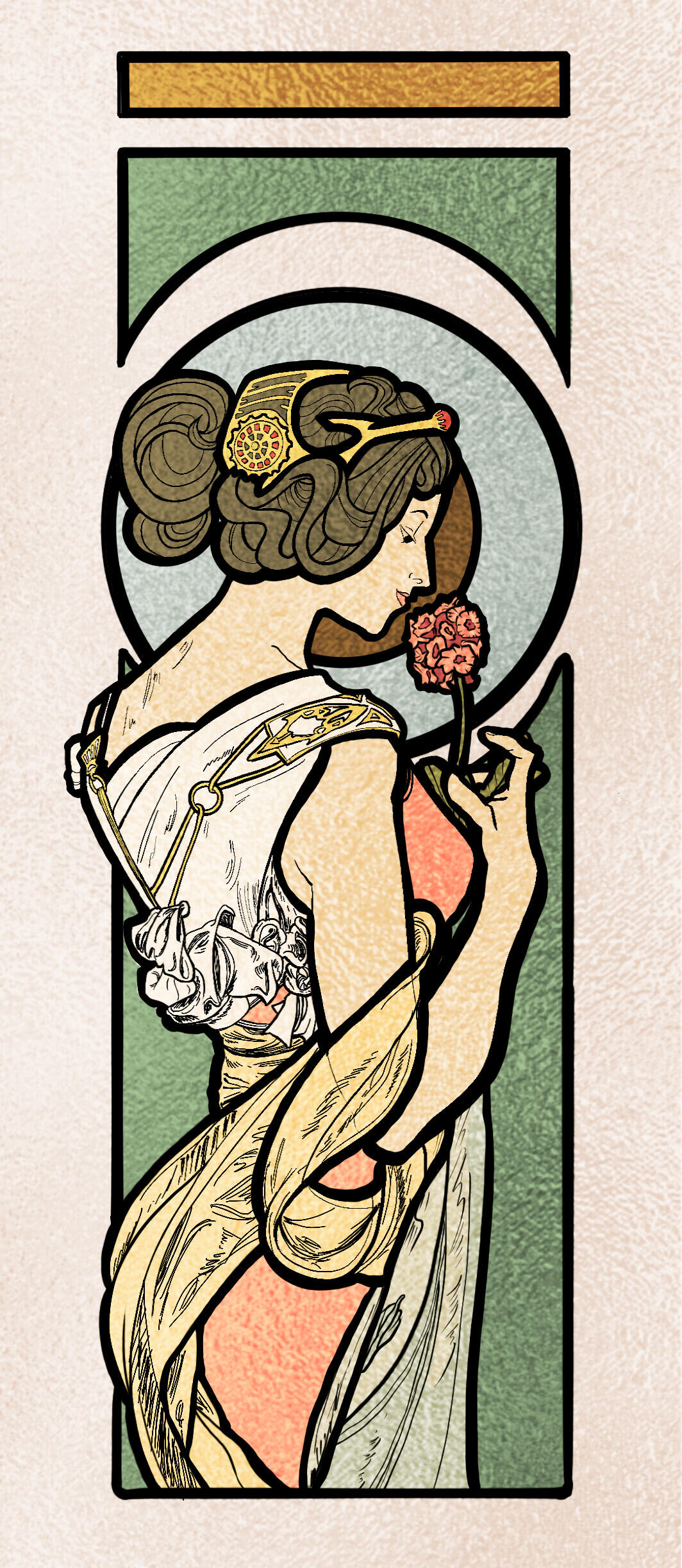 Style test - a master study of Alphonse Mucha