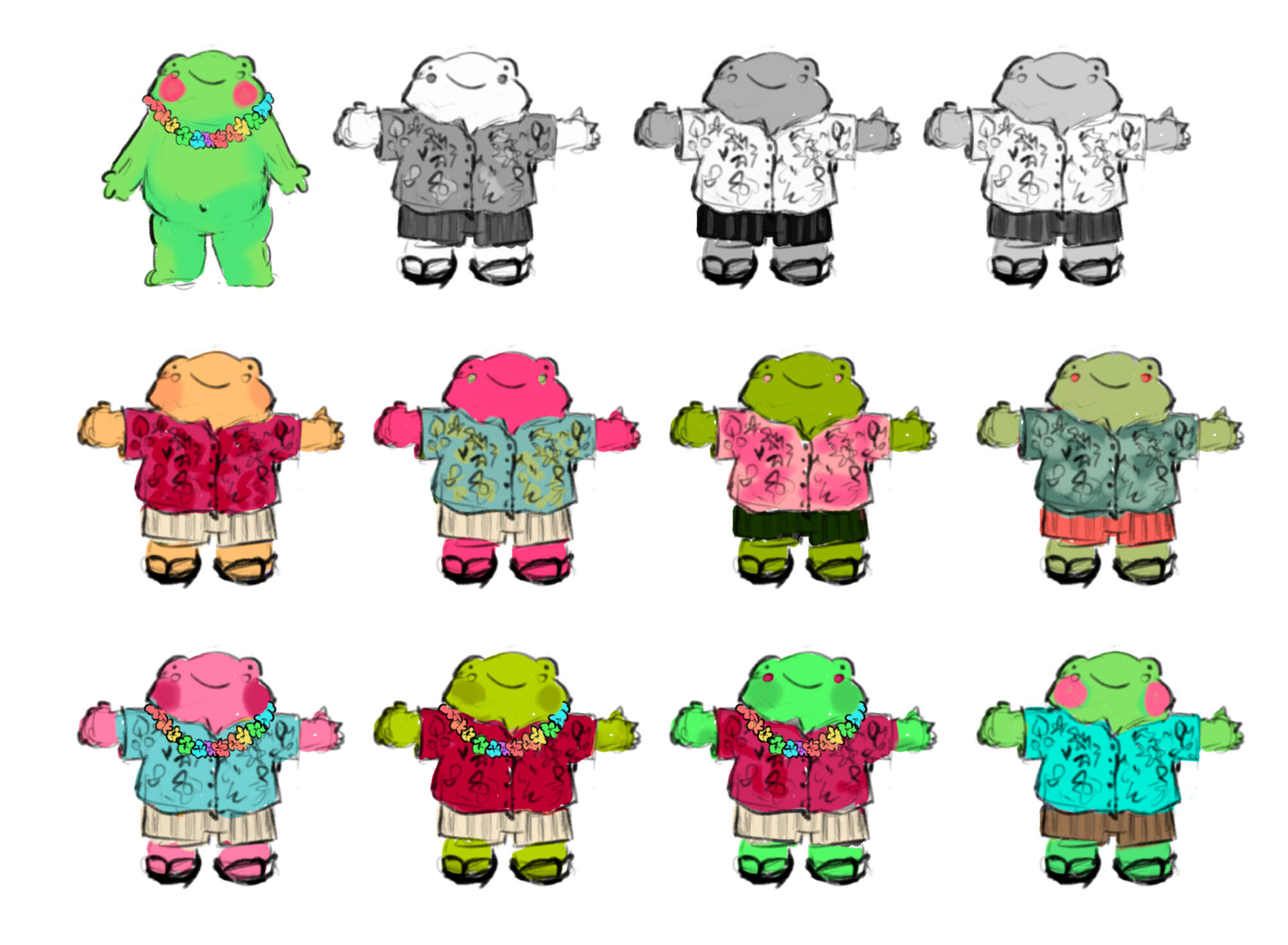 Character colourways